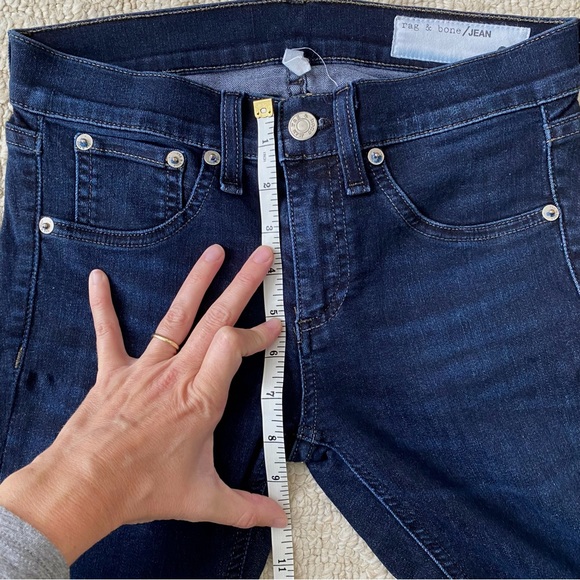 RAG & BONE sz 25 Dark Blue Skinny Capri Jeans - Picture 5 of 15